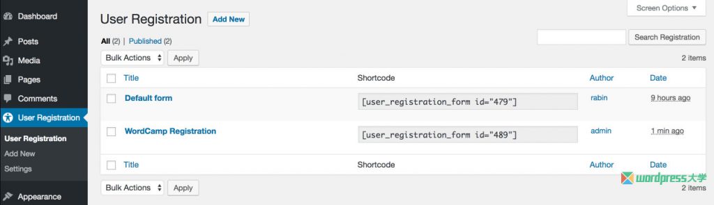 WordPress 前端注册插件 User Registration-好运哒哒指标源码网