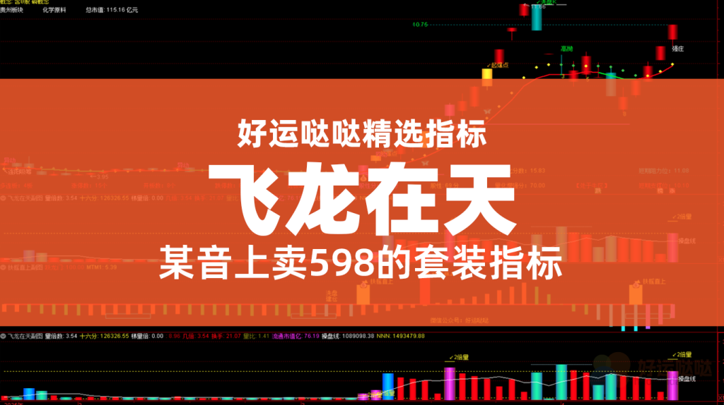 【精选指标】某音上出598买的〖飞龙在天〗主图/副图/选股指标 洗盘K/起涨K/起飞K信号 通达信 源码-好运哒哒指标源码网