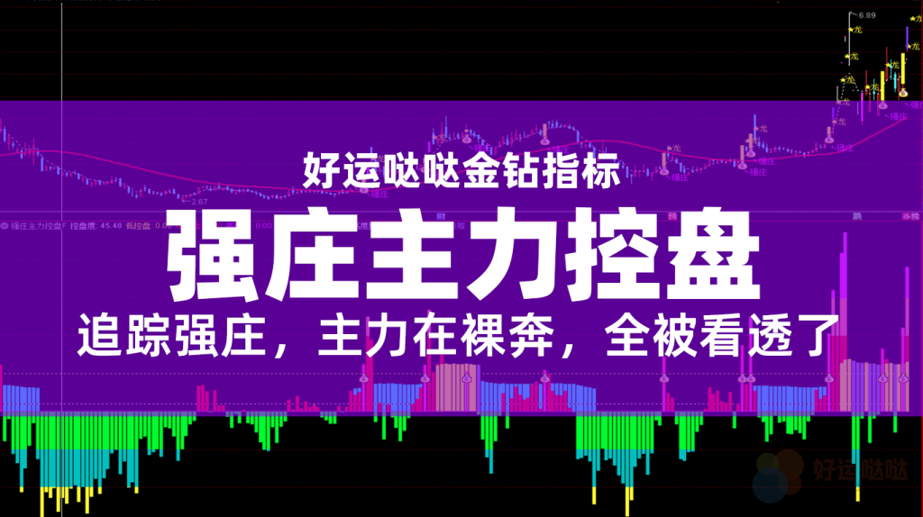 【金钻指标 】通达信【强庄主力控盘】主/副图/选股指标 源码,主力行为看的一清一楚-好运哒哒指标源码网