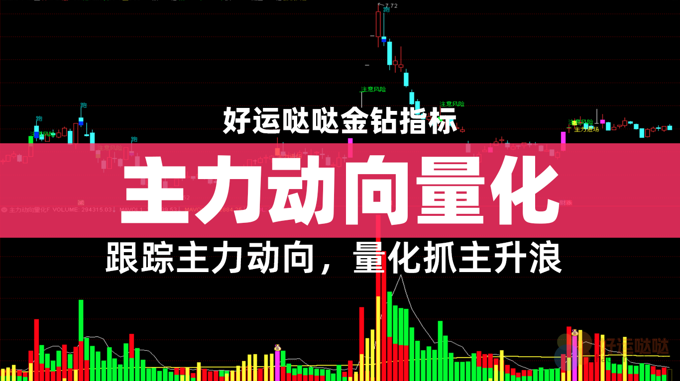 【金钻指标】通达信【主力动向量化】主图/副图/选股指标 追踪主力运向，突破抓主升浪-好运哒哒指标源码网