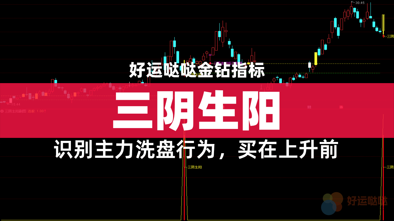 【金钻指标】通达信【三阴生阳】识别主力的洗盘行为，买在上升前，主副图指标公式源码无未来-好运哒哒指标源码网