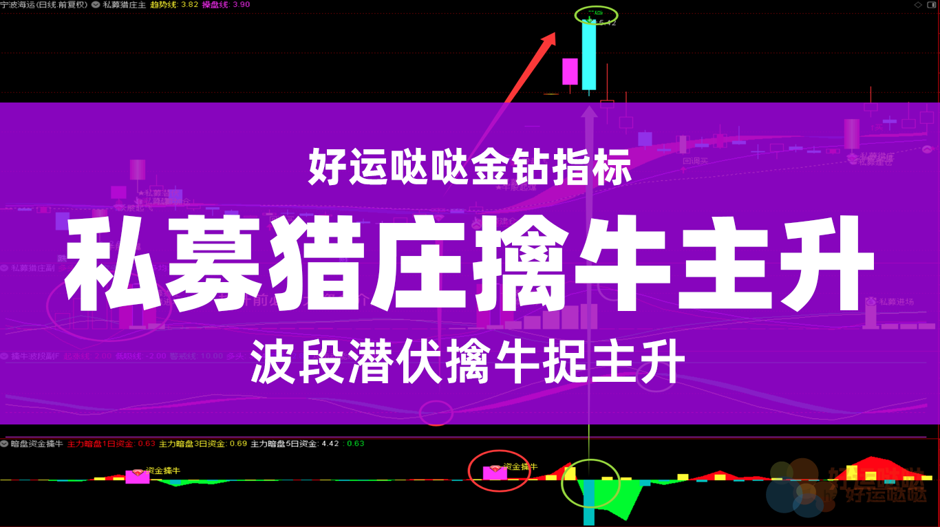 【金钻指标】通达信【私募猎庄】1主3副16选股 波段擒牛迎主升 潜伏擒牛妖手机电脑通用无未来函数-好运哒哒指标公式网