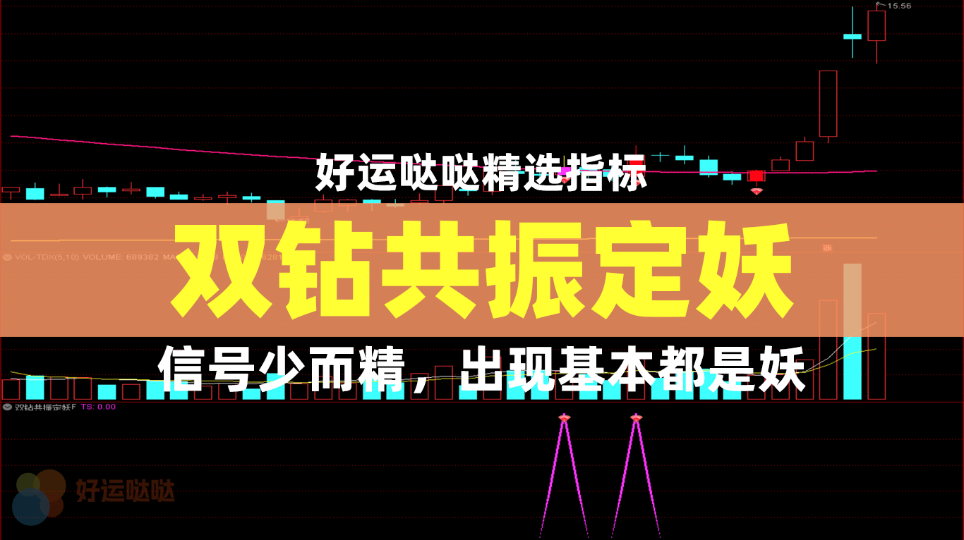 『双钻共振定妖』信号少而精，出现基本都是妖！ - 好运哒哒指标公式网-好运哒哒指标公式网
