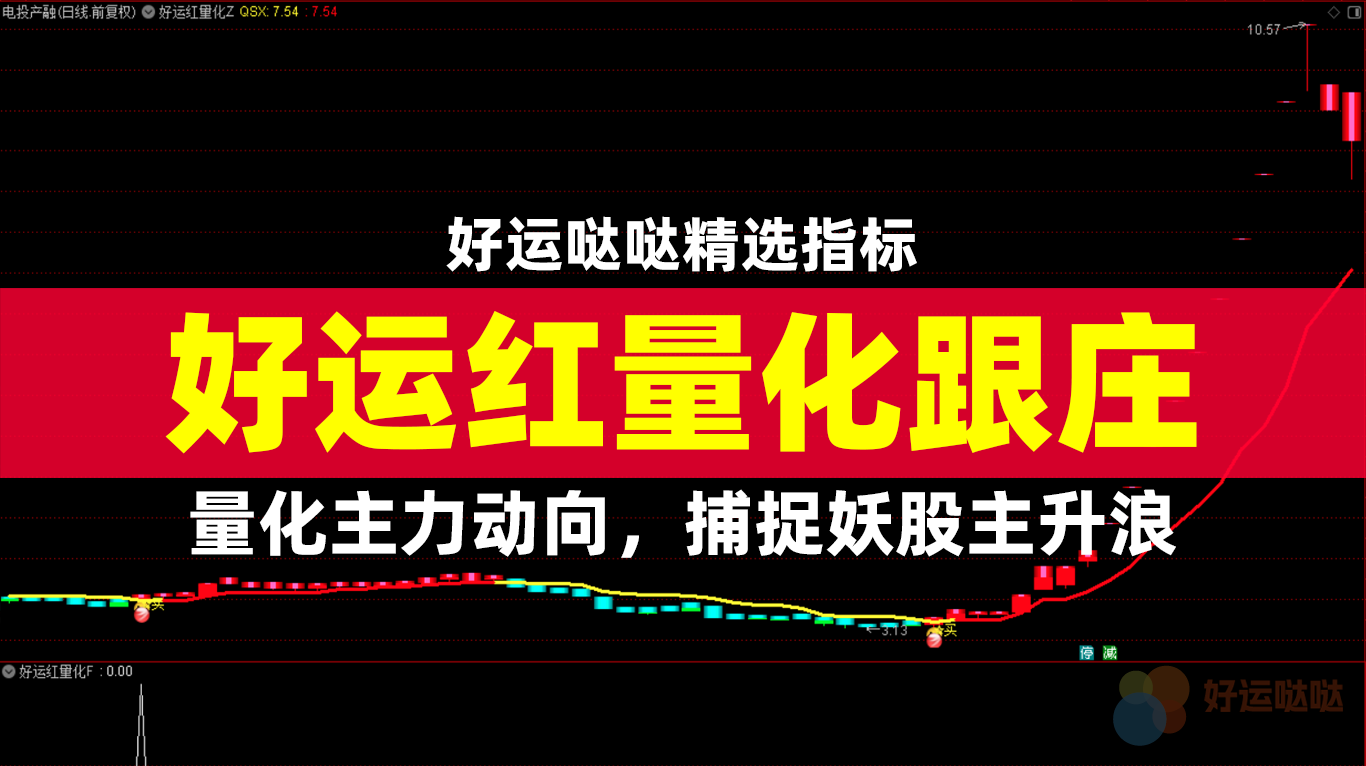 【精品指标】通达信好运红量化跟庄，量化主力动向，跟庄捕捉妖股主升浪指标公式 - 好运哒哒指标公式网-好运哒哒指标公式网